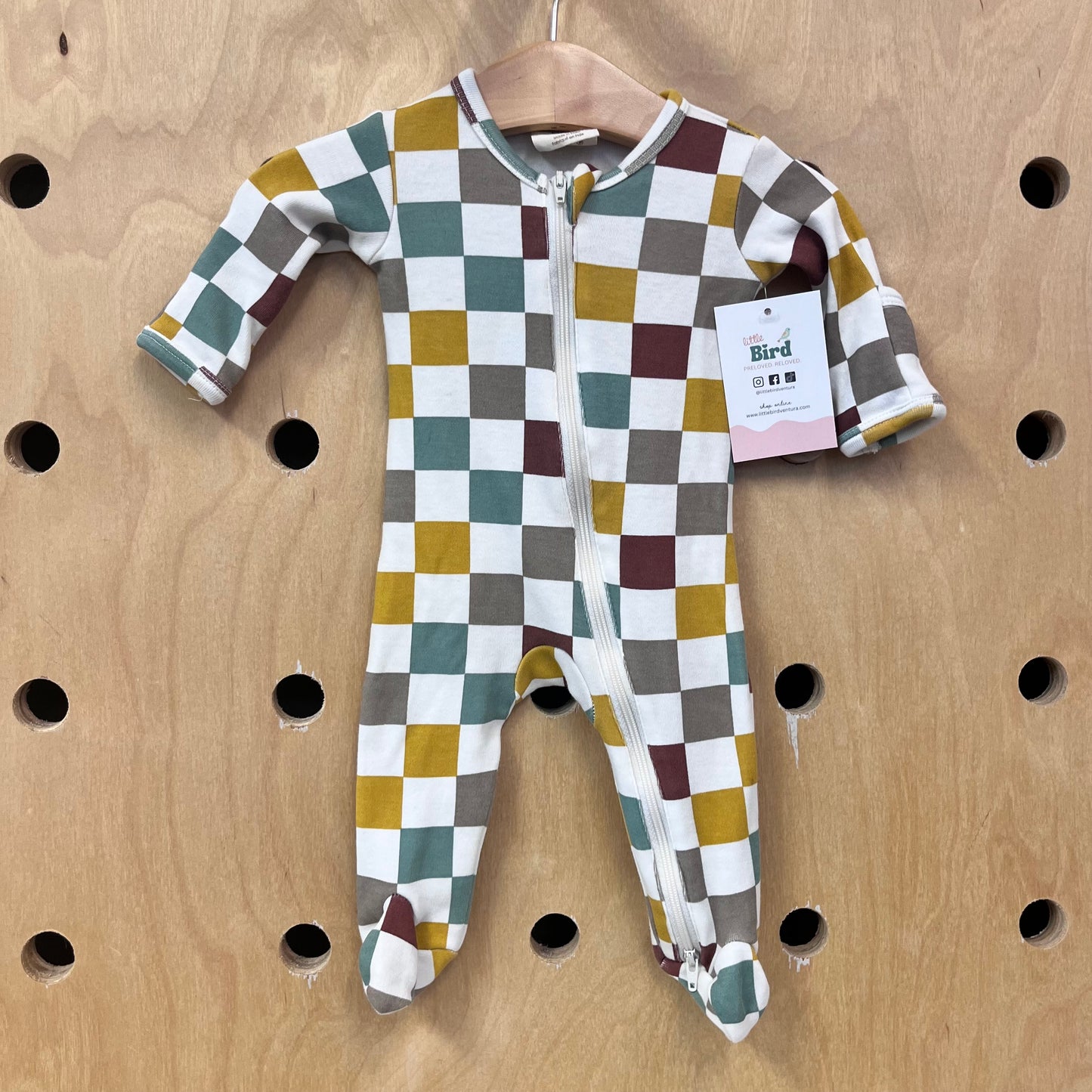 Organic Neutrals Checkered Footies