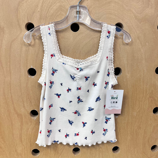 Cream Floral Tank