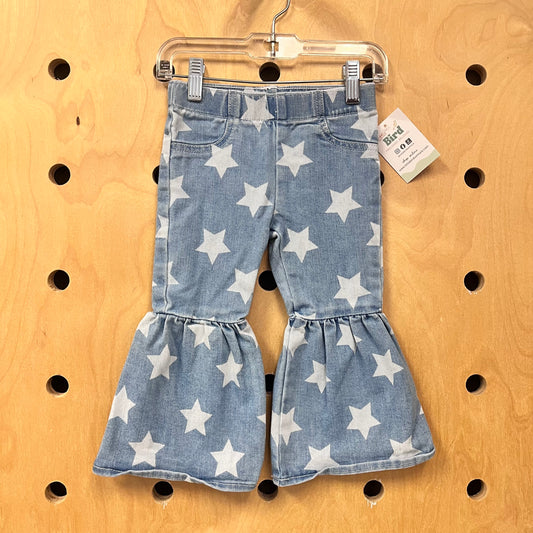 Denim Star Flare Bottom Pants