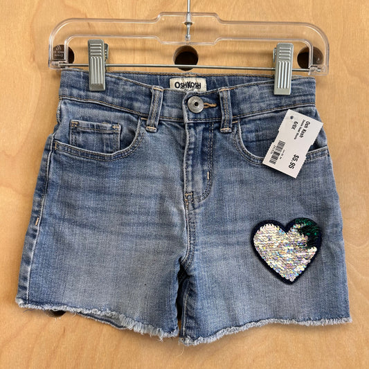 Denim Heart Shorts