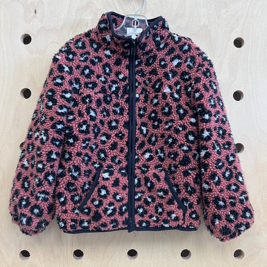 Animal Print Sherpa Jacket
