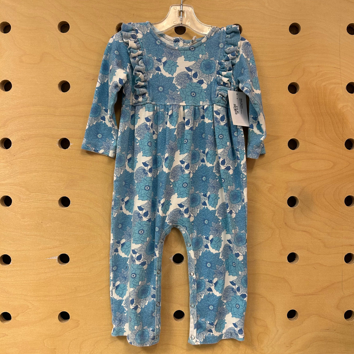 Blue Floral Organic Romper