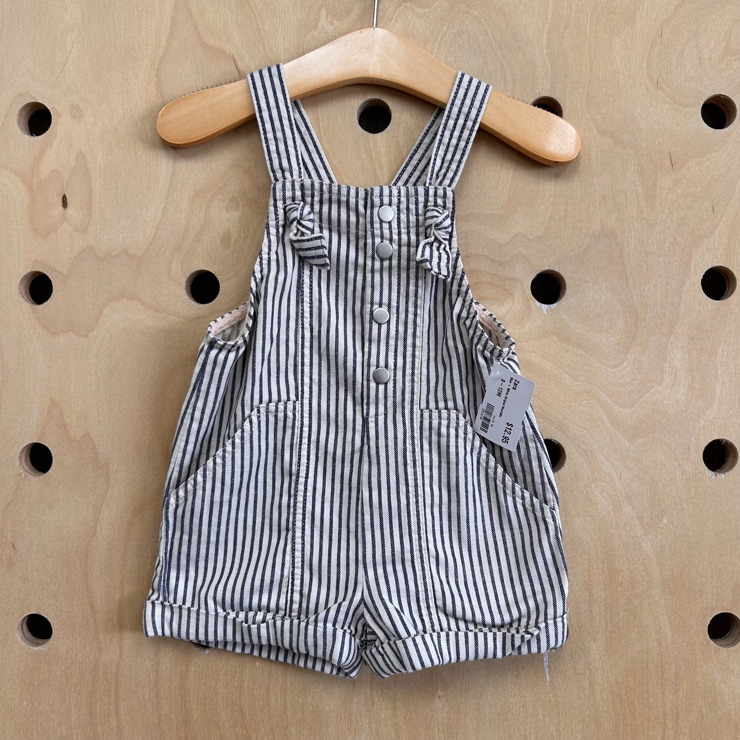 Blue + White Striped Shortalls
