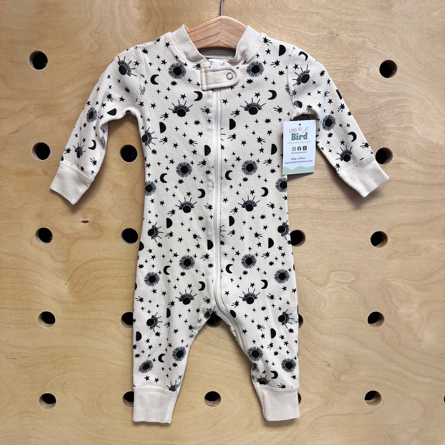 Organic Cream Suns/Moons Zippy