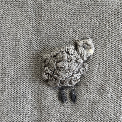 Grey Knit Long Sleeve Romper