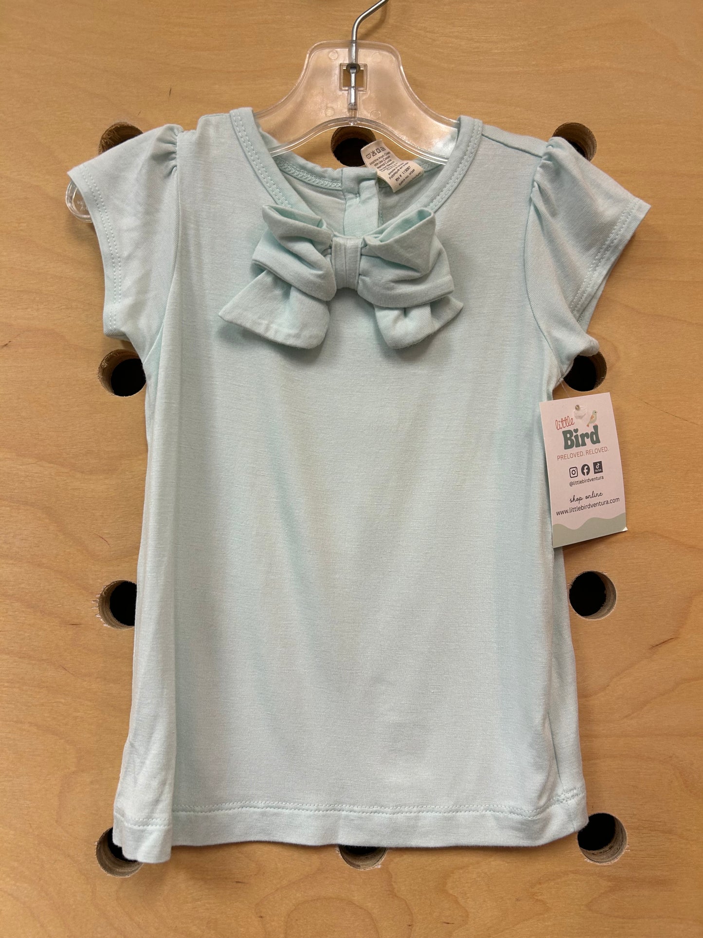 Mint Bow Bamboo Top