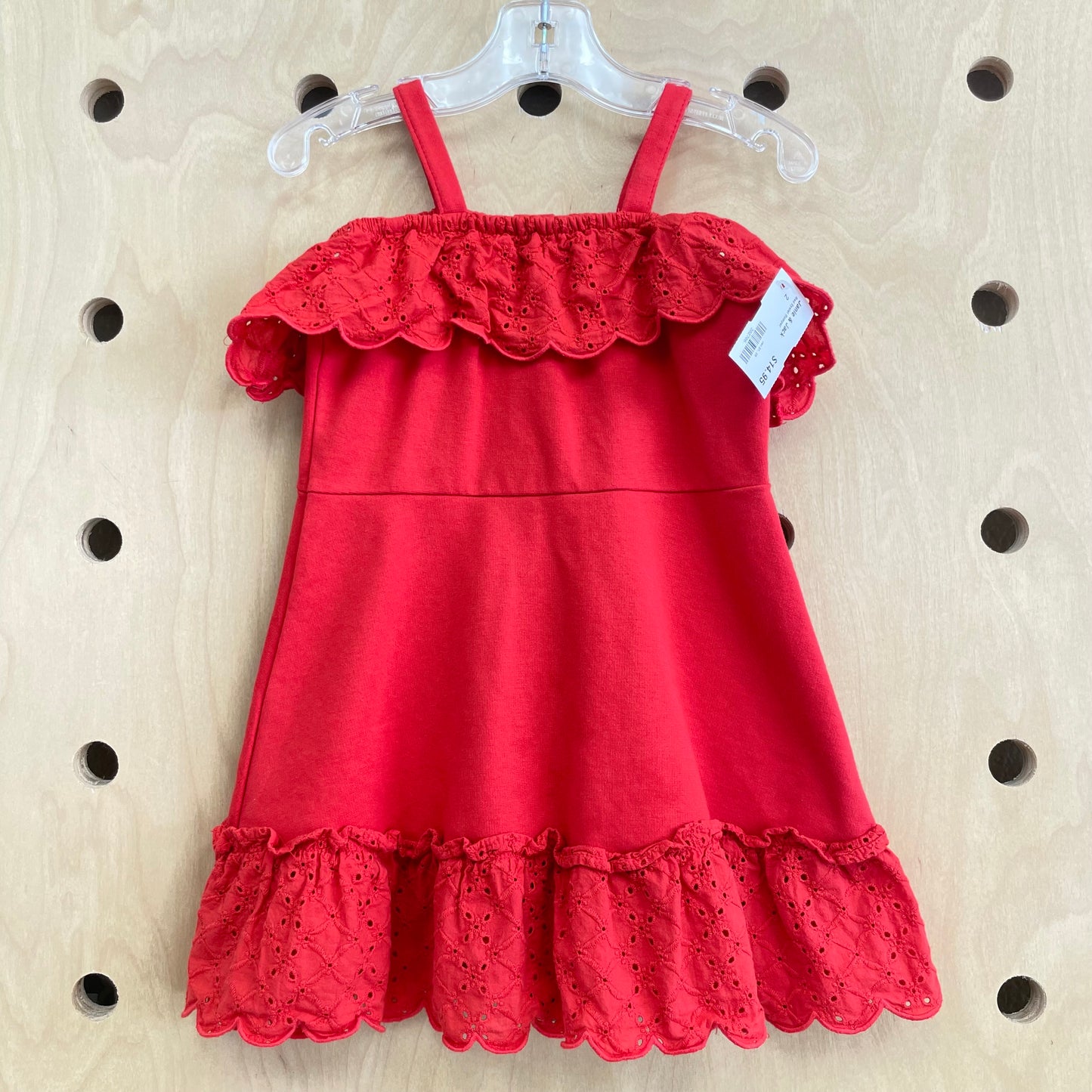 Red Eyelet Dress
