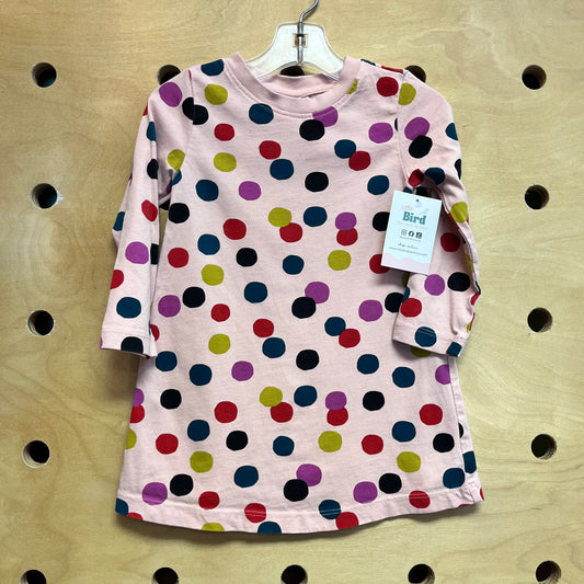 Pink/Colorful Polka Dot Dress
