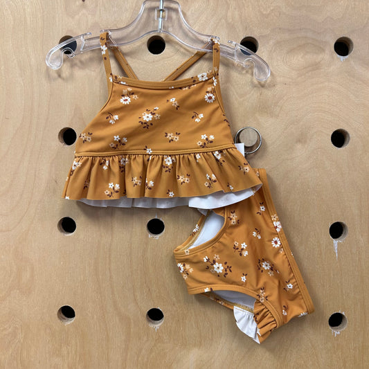 Mustard Floral Swimsuit