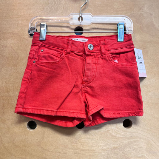 Red Denim Shorts