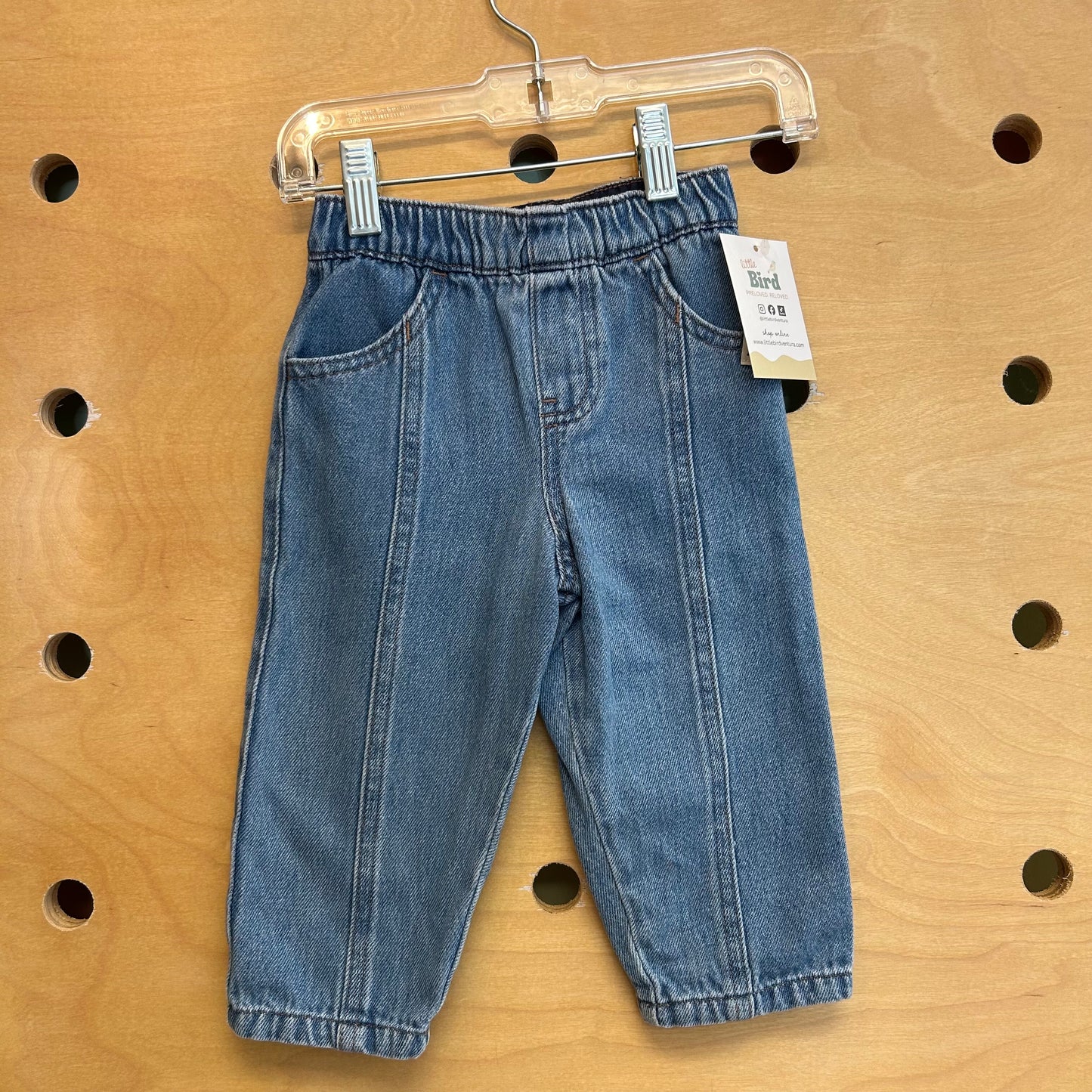 Cotton Denim Line Pants