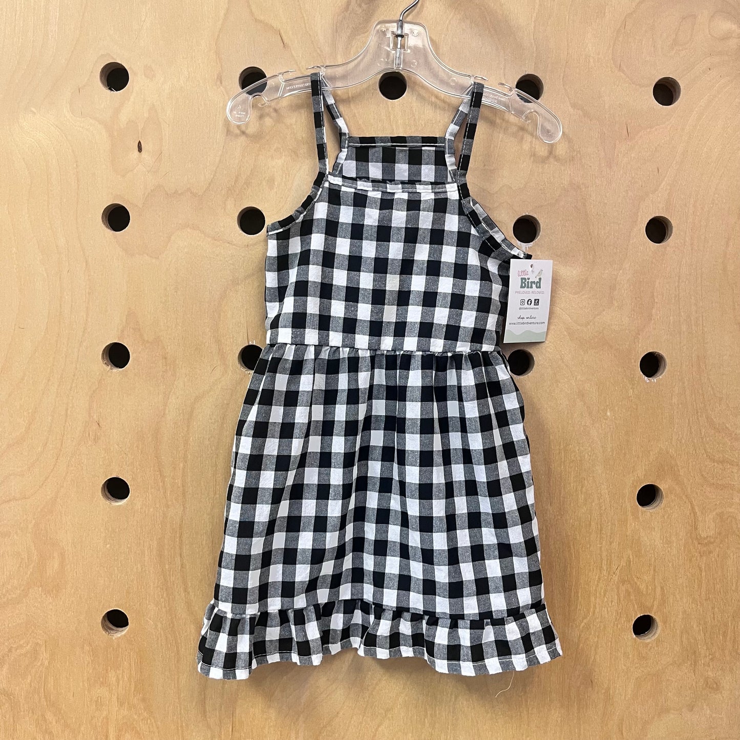 Black/White Plaid Tank Dress