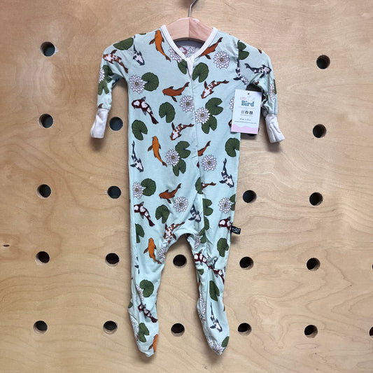 Green Koi Fish Bamboo Footies