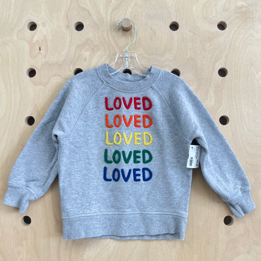 Grey Fuzzy LOVED Pullover