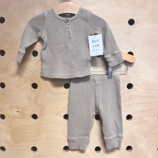 Organic Brown Waffle Knit Outfit