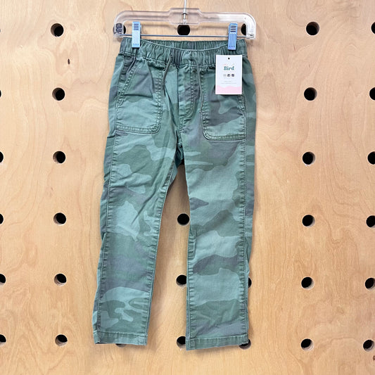 Green Camo Drawstring Pants