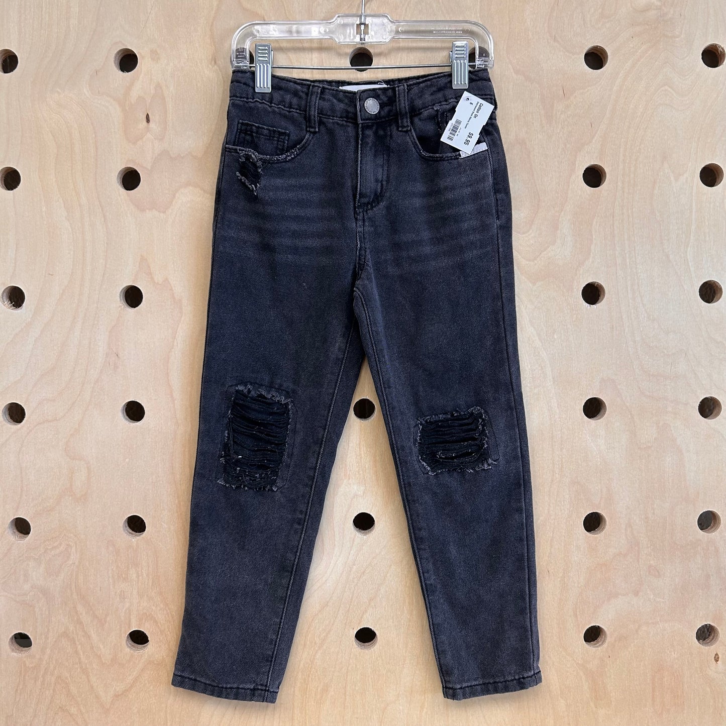 Distressed Black Skinny Denim