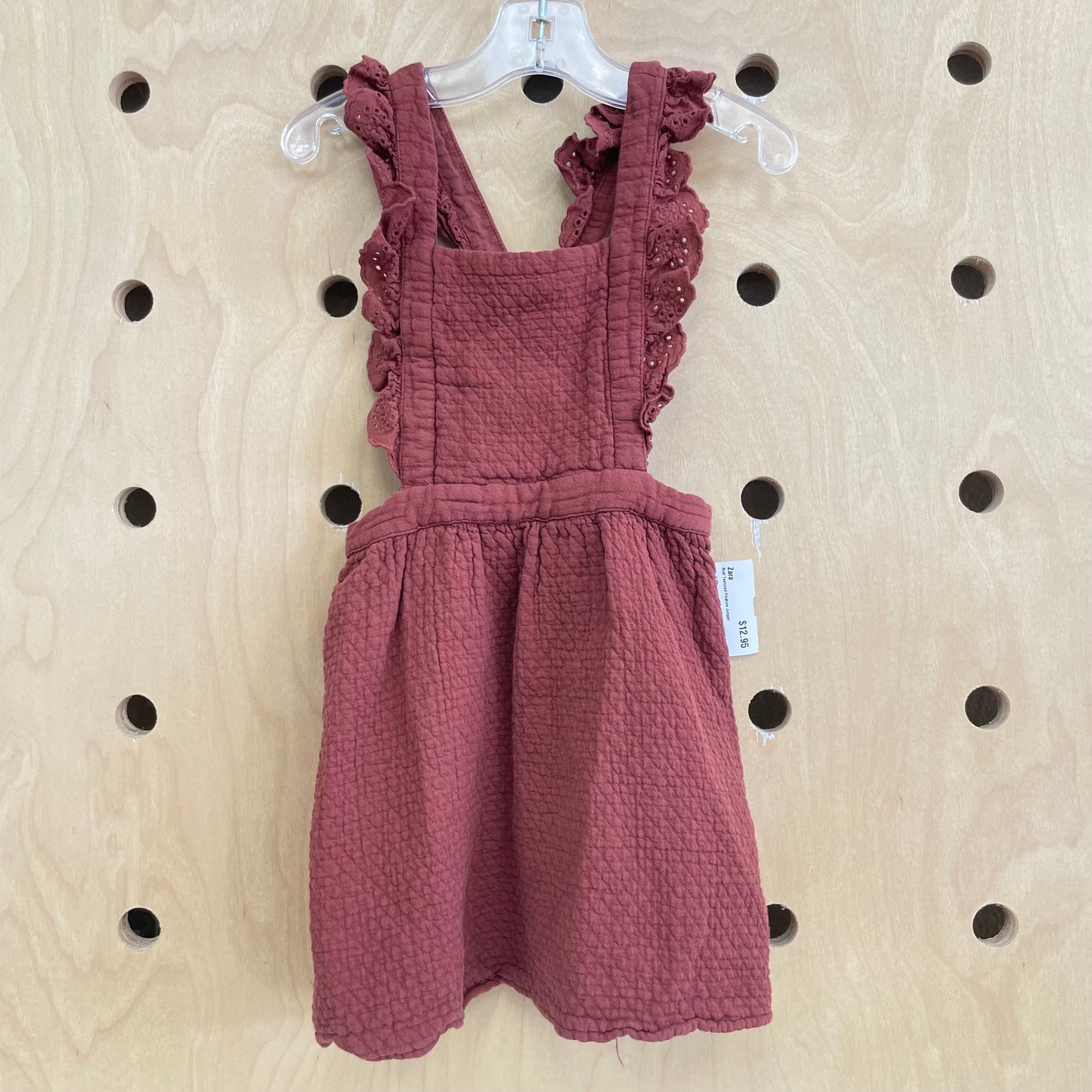 Rust Textured Pinafore Jumper