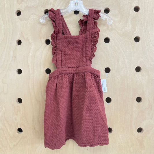 Rust Textured Pinafore Jumper
