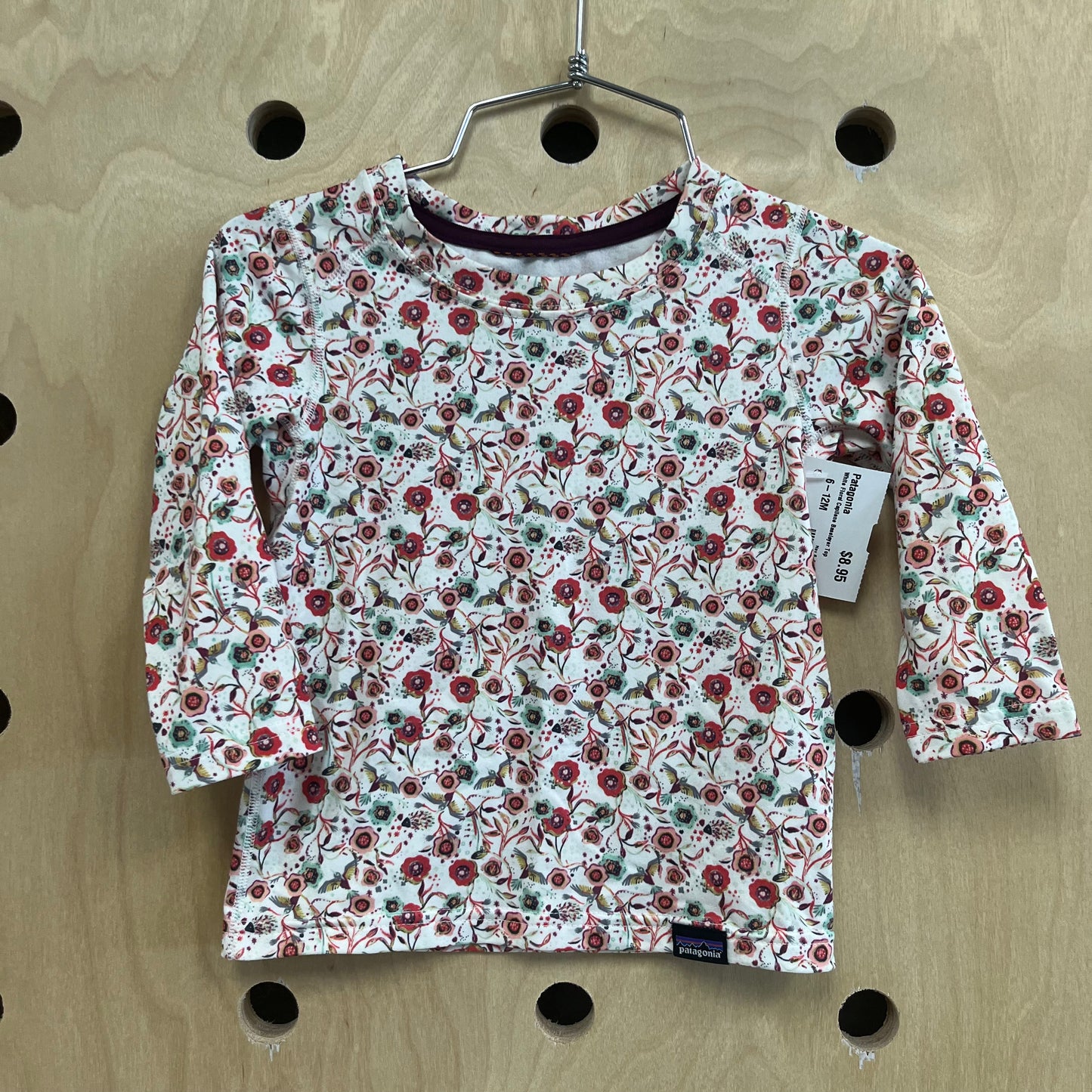 White Floral Capilene Baselayer Top