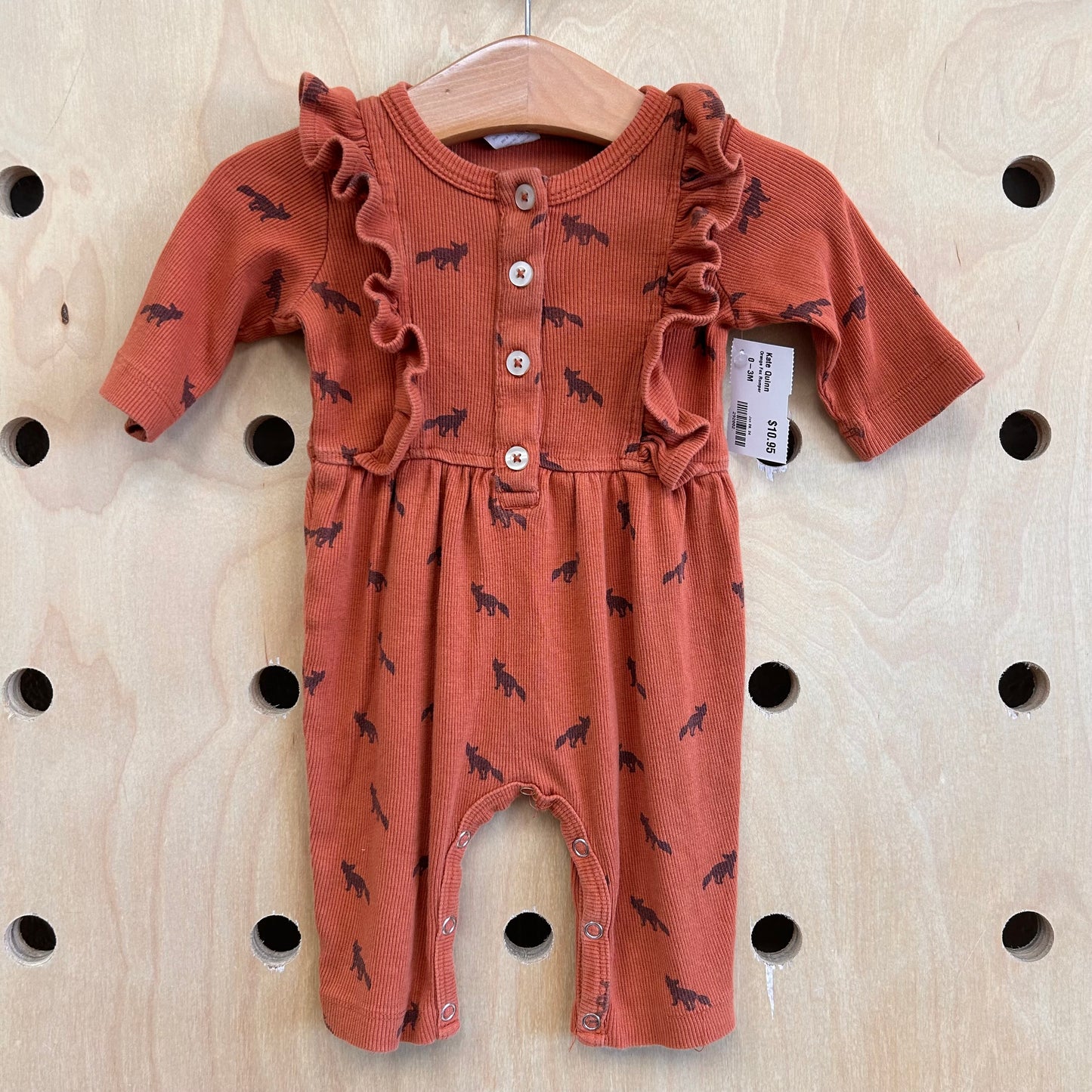 Orange Fox Romper