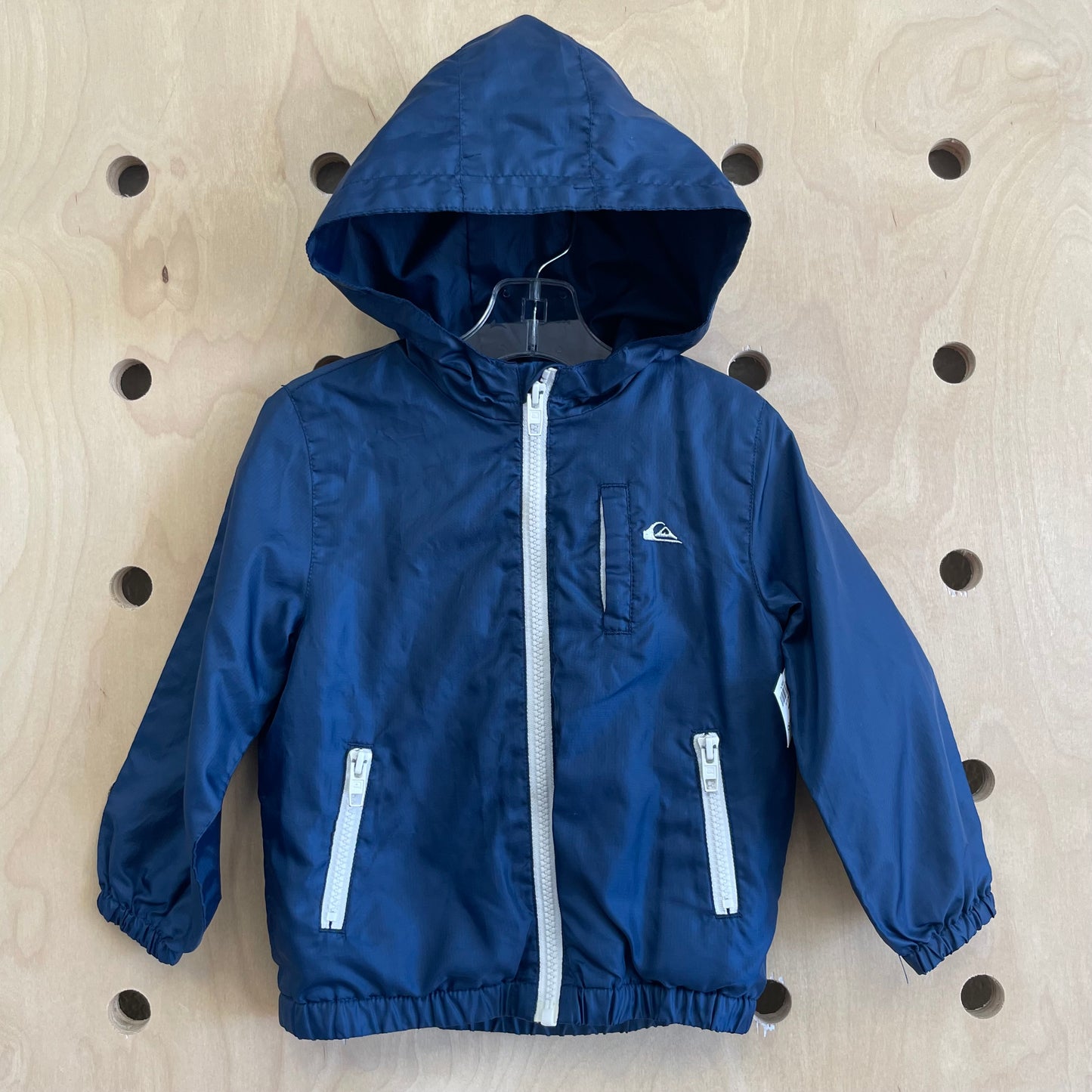 Navy Fleece Lined Hoodie Windbreaker