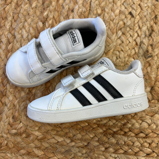 Black & White Grand Court Sneakers