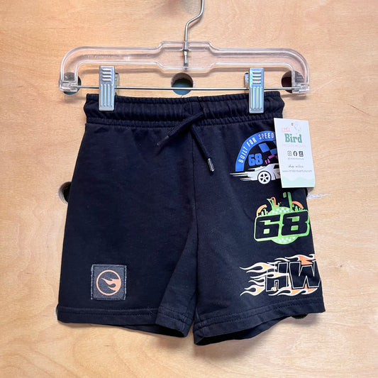 Black Hot Wheels Soft Shorts