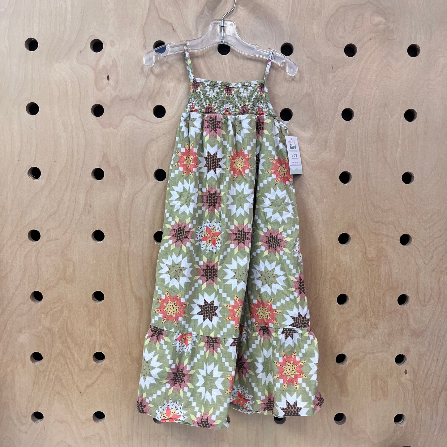 Green Patchwork Stars Dress