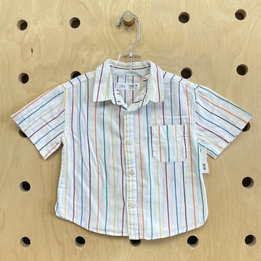 Colorul Striped Button Up Shirt