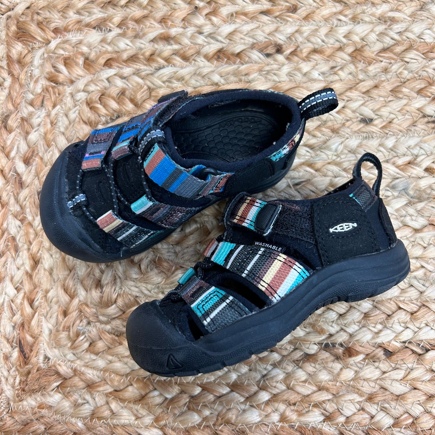 Black Colorful Newport Sandals