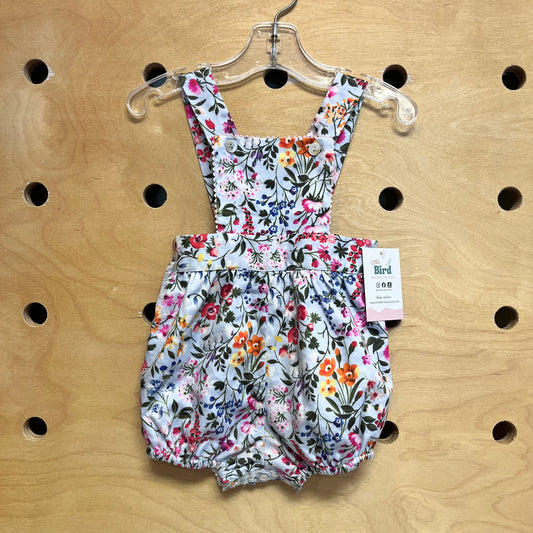 Blue Floral Bubble Romper