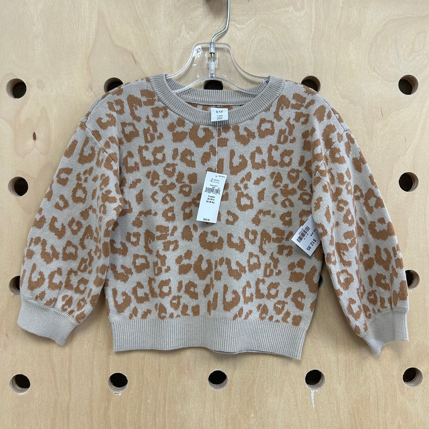 Tan Leopard Print Sweater NEW!