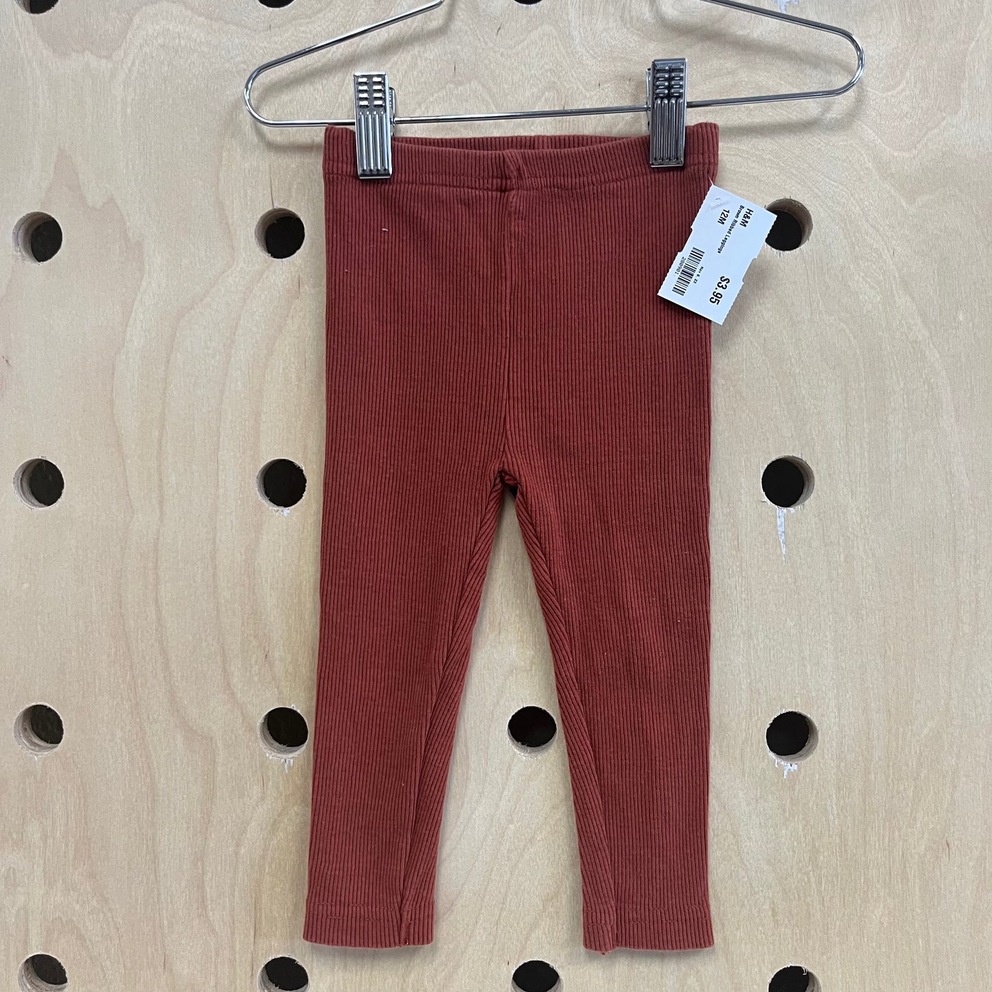 Brown Ribbed Leggings