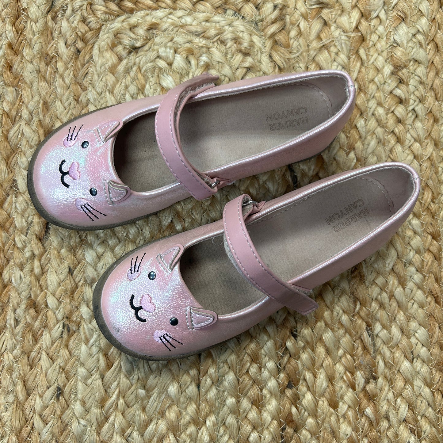Pink Shimmer Cat Mary Jane Flats