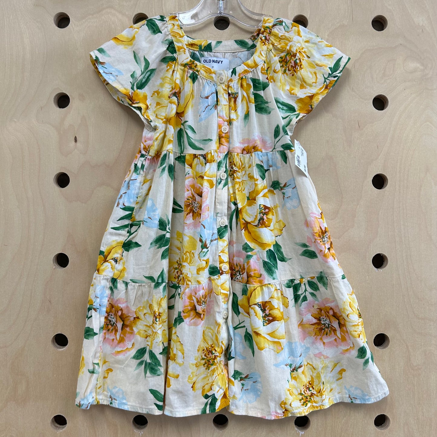 Cream Floral Dress