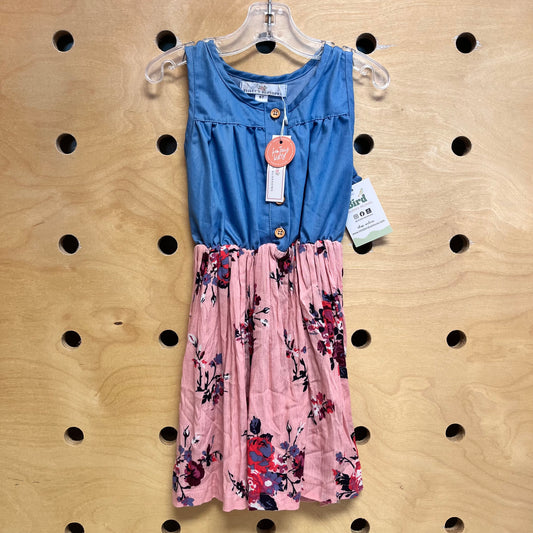 Blue/Pink Floral Dress NEW!