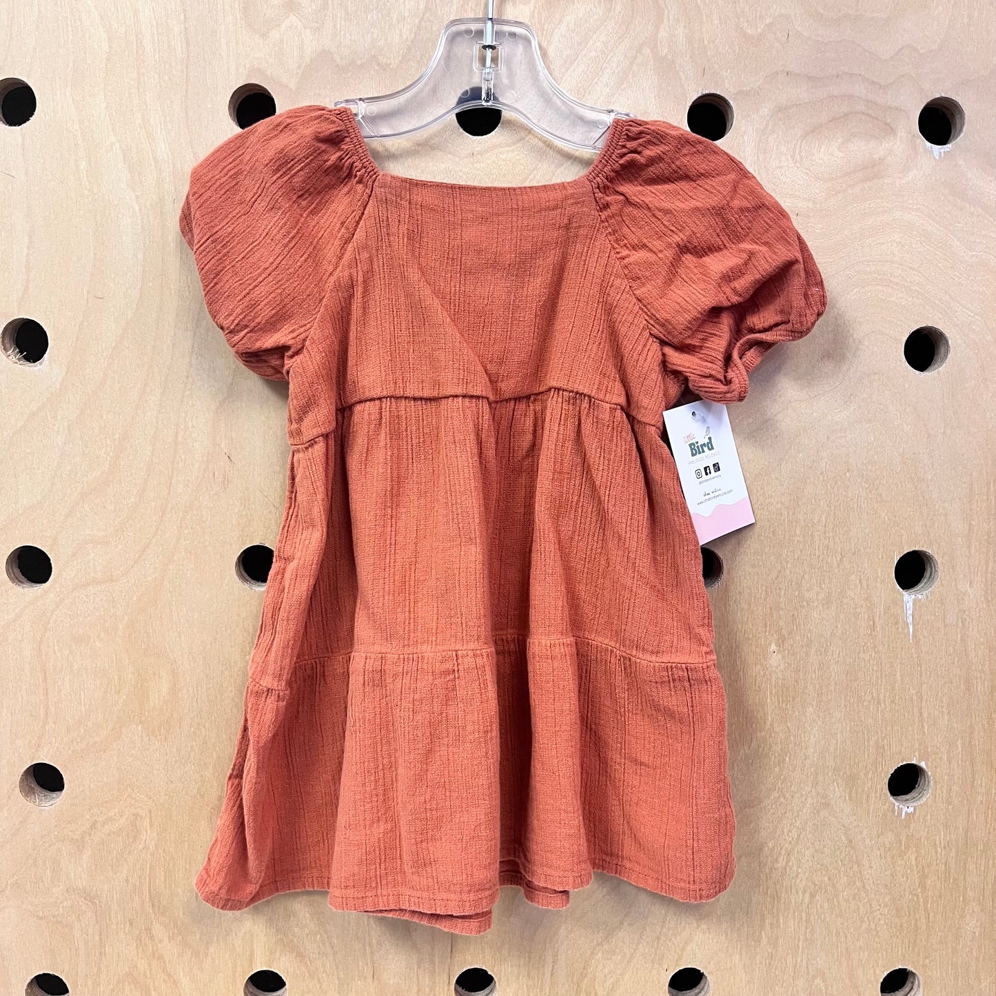 Burnt Orange Gauze Dress