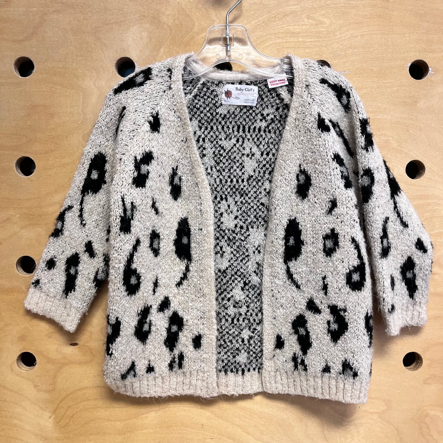 White/Black Animal Print Cardigan