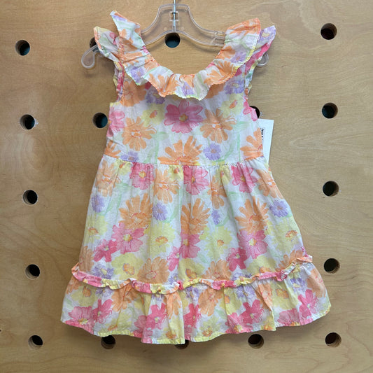 Orange & Pink Floral Dress