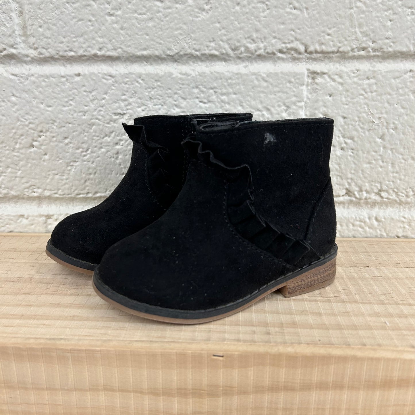 Black Ruffle Booties