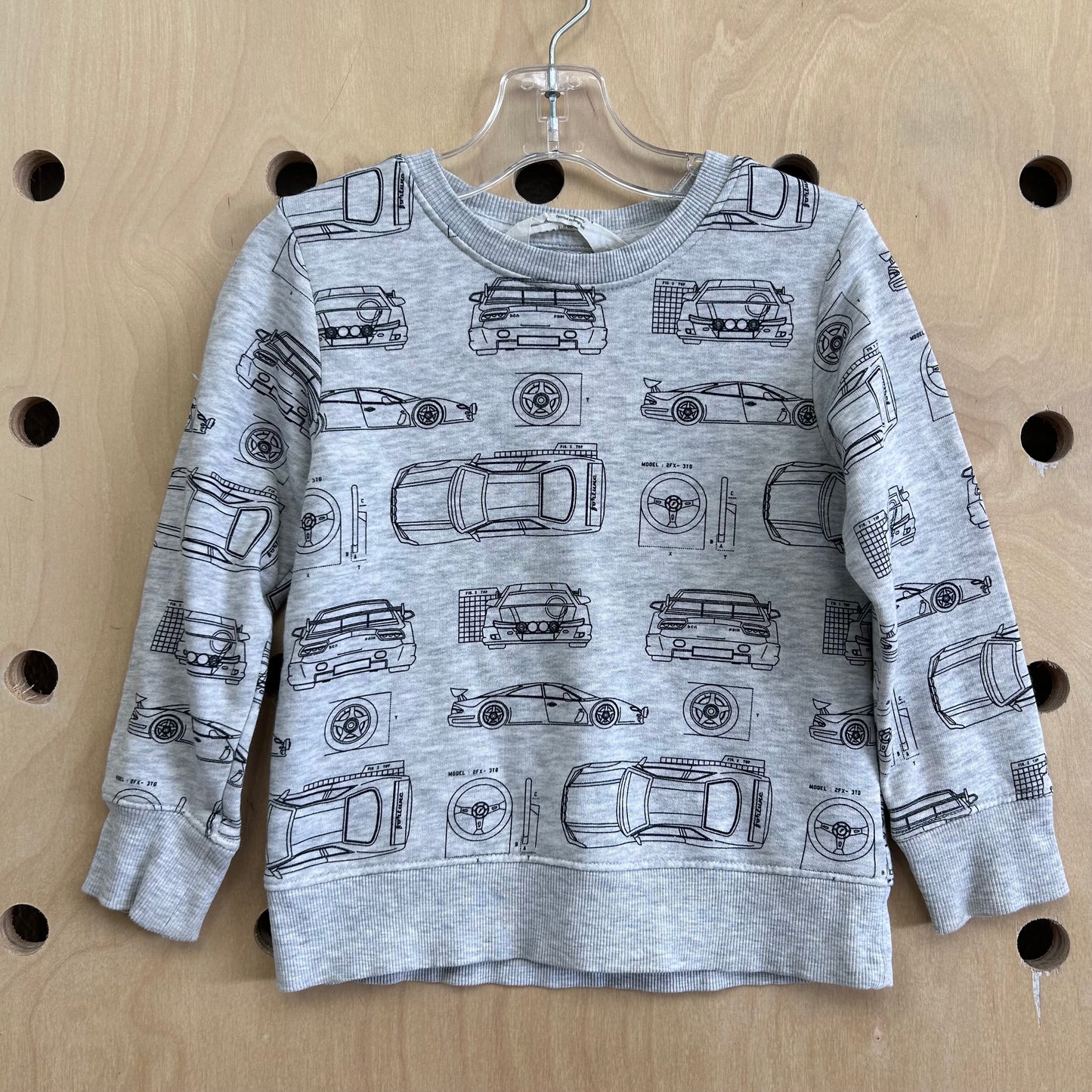 Grey Cars Crewneck