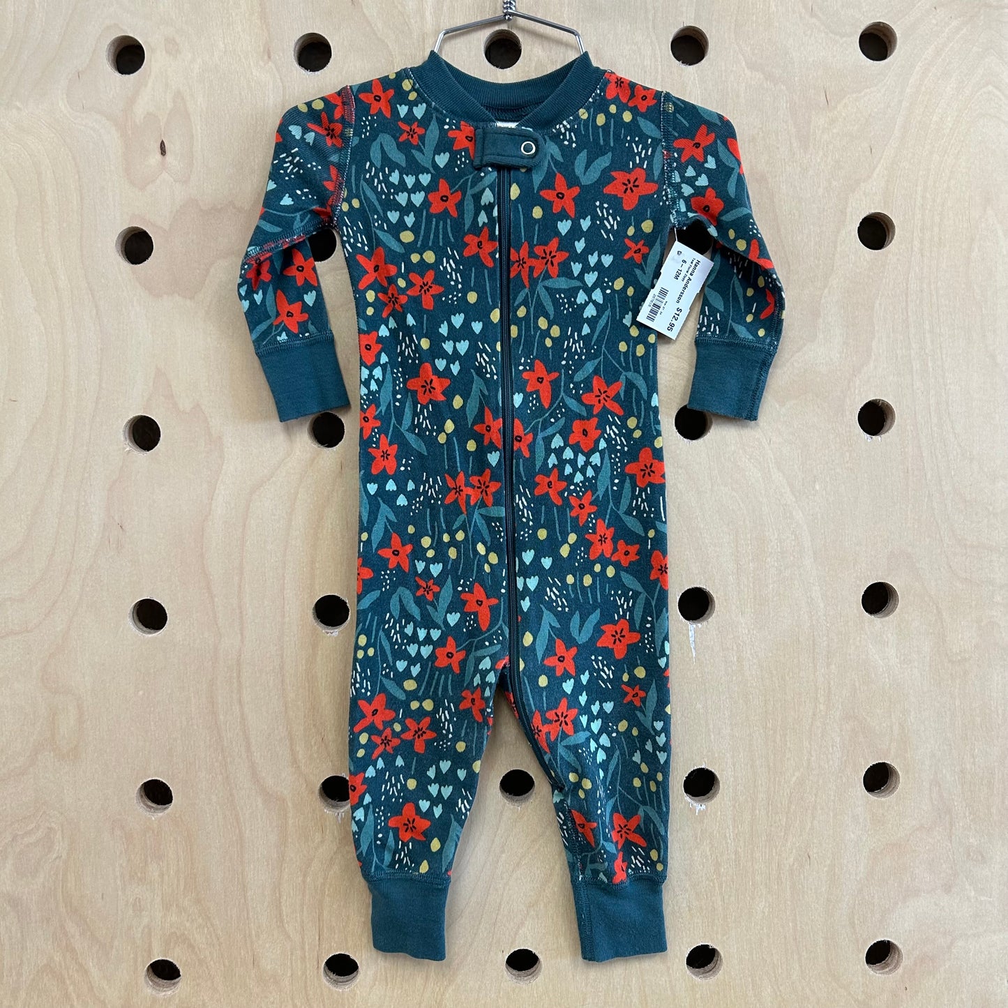 Teal Floral Zippy