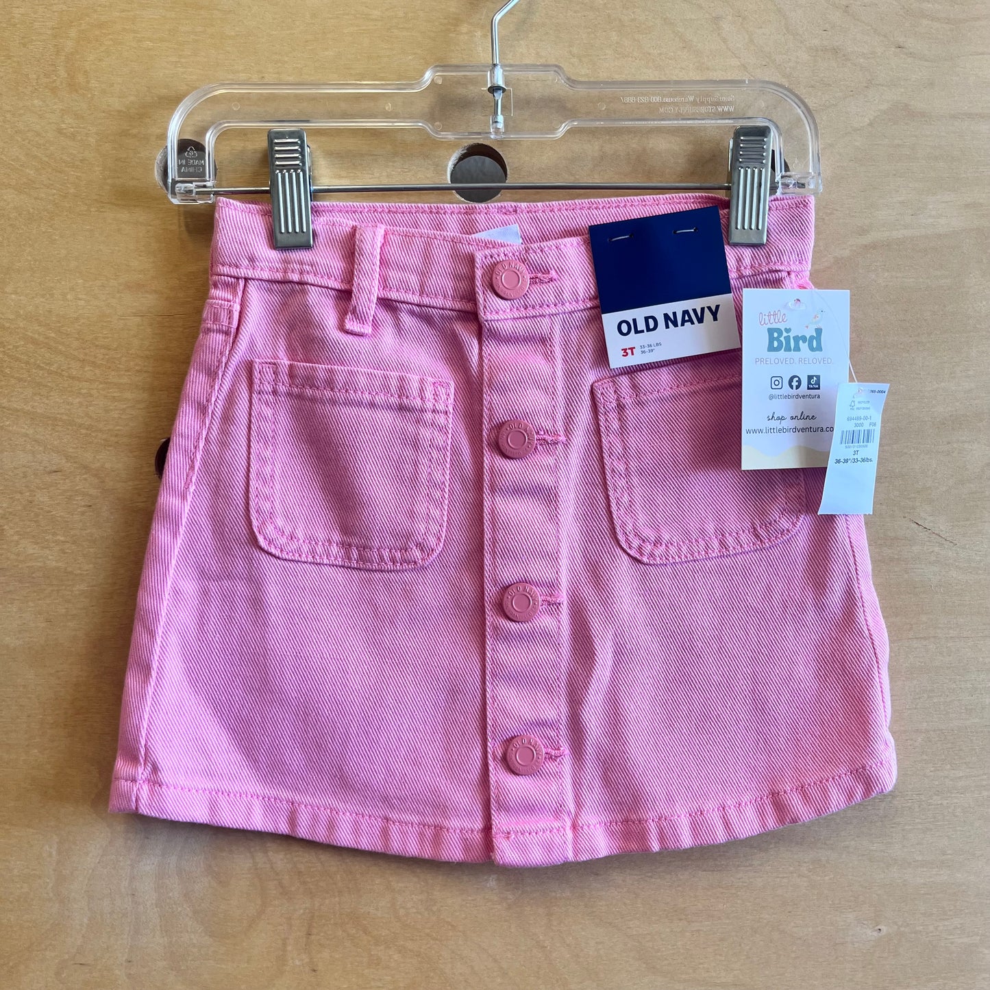 Pink Denim Skirt NEW!