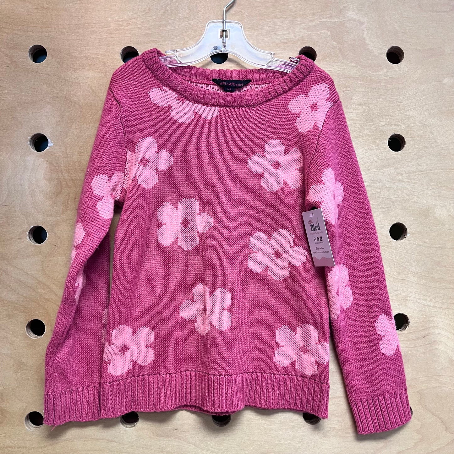 Pink Floral Sweater