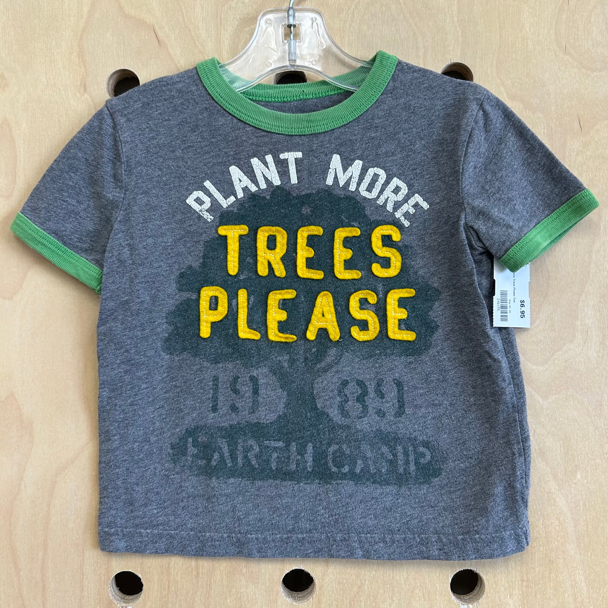 Grey Plant More Trees Please Tee