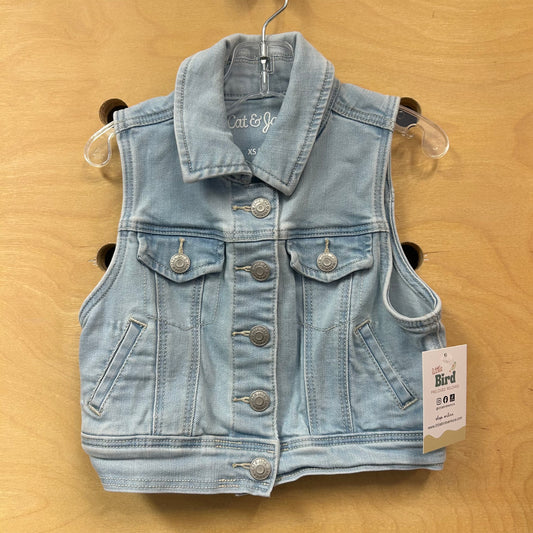 Light Wash Denim Vest