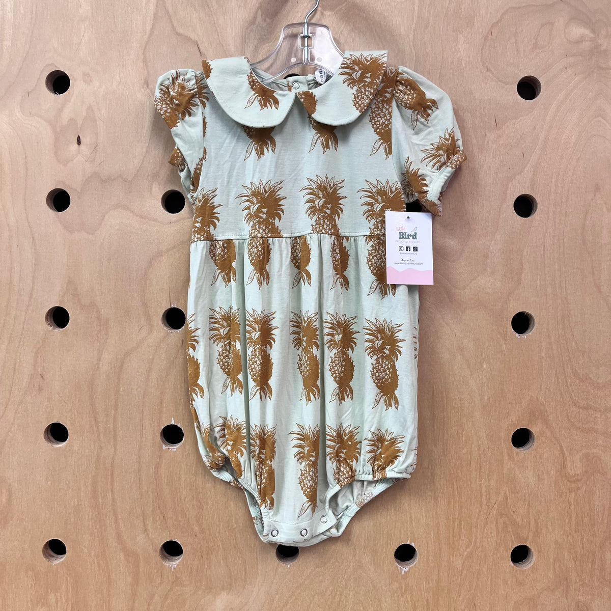 Mint Pineapples Bamboo Romper