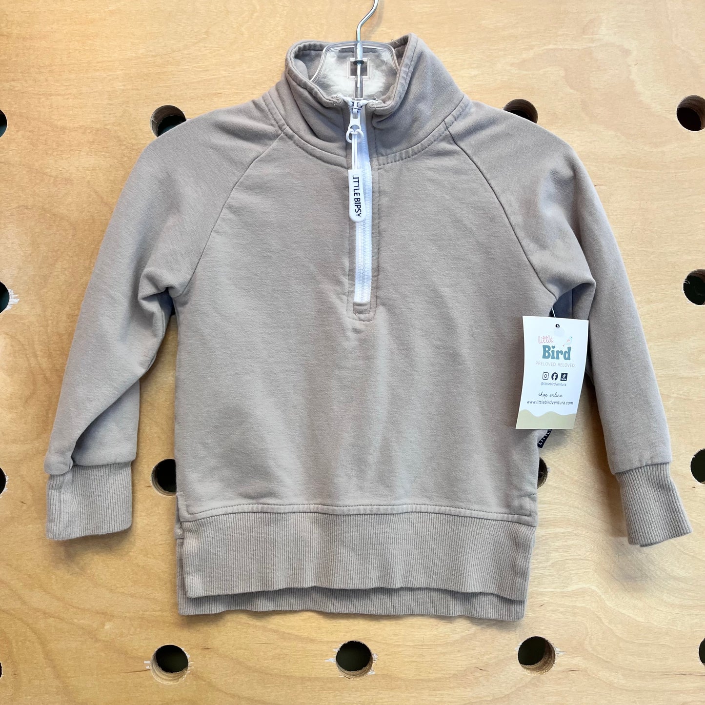 Beige 1/4 Zip Pullover
