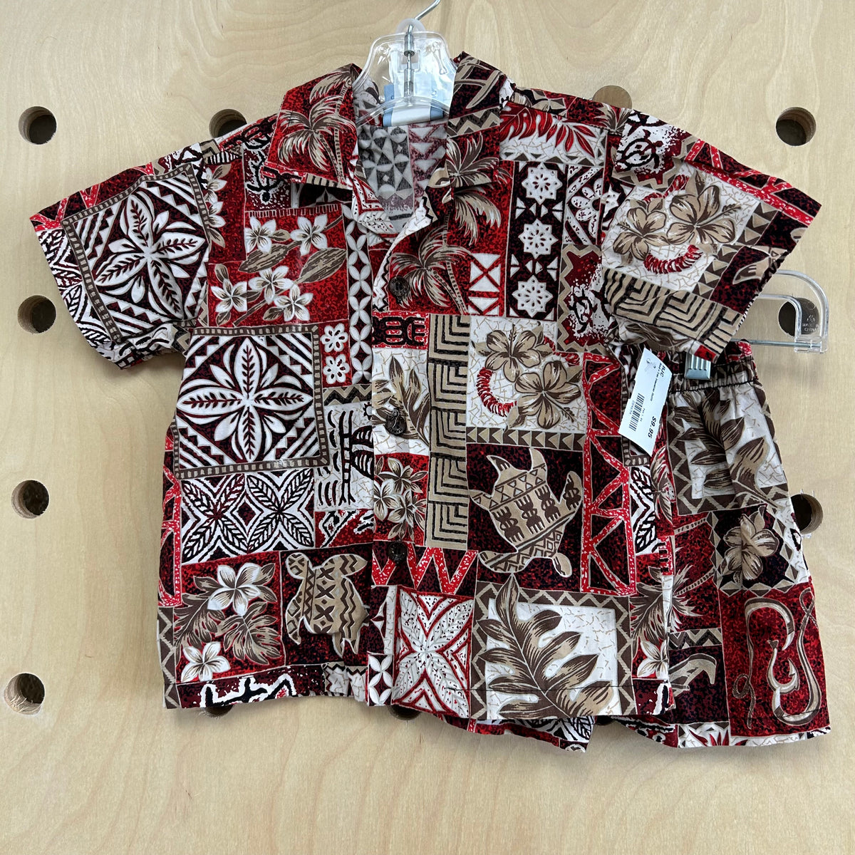 Red+Tan Hawaiian Outfit